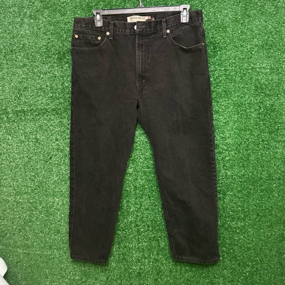 Levi's Black Straight Jeans Classic Style - Picture 1 of 4